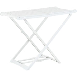 Tendoir à linge pliable Blanc Plastique Vidaxl