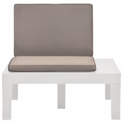 VidaXL 48825 chaise d'extérieur Terrace Siège rembourré Plastique Marron, Blanc