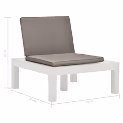 VidaXL 48825 chaise d'extérieur Terrace Siège rembourré Plastique Marron, Blanc - Vue supplémentaire 7