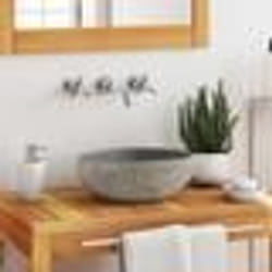 vidaXL Lavabo en pierre de rivière ovale (29-38)x(24-31) cm - TU