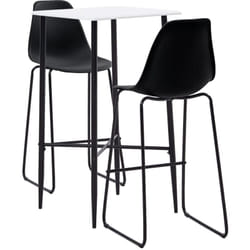 Vidaxl - Ensemble de bar 3 pcs Plastique Noir