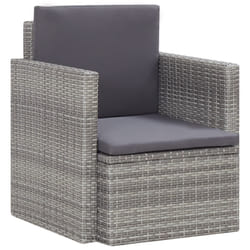 VidaXL 45781 chaise d'extérieur Terrace Siège rembourré Polyuréthane, Acier Gris