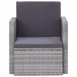 VidaXL 45781 chaise d'extérieur Terrace Siège rembourré Polyuréthane, Acier Gris