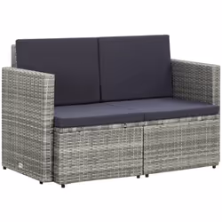 Description générale Ce canapé à 2 places en résine tressée offrira un coin salon élégant pour votre jardin ou terrasse. Il e ...