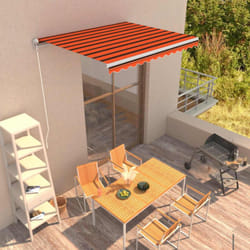 Vidaxl - Auvent manuel rétractable 300x250 cm Orange et marron