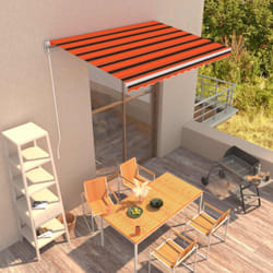 Vidaxl - Auvent manuel rétractable 350x250 cm Orange et marron