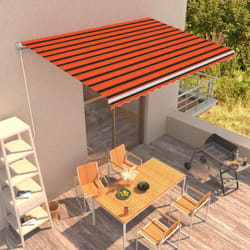 Vidaxl - Auvent manuel rétractable 450x300 cm Orange et marron