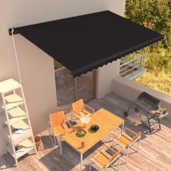 vidaXL Auvent manuel rétractable 450x300 cm Anthracite - TU