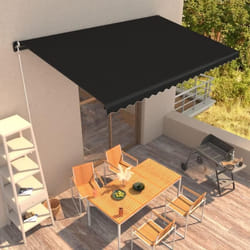 vidaXL Auvent manuel rétractable 450x300 cm Anthracite - TU