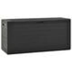 vidaXL Boîte de rangement de jardin Anthracite 116x44x55 cm - TU