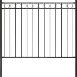 Clôture de jardin Acier 1,7x1 m Noir Vidaxl