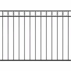 Description générale Notre panneau de clôture, avec un design simple mais pratique et le dessus sous forme de cercle, convien ...