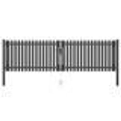 vidaXL Portail de clôture de jardin Acier 4x1,25 m Anthracite