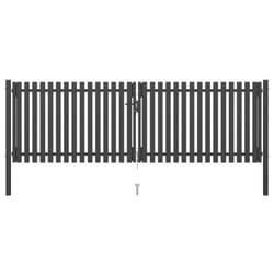 Vidaxl - Portail de clôture de jardin Acier 4x1,5 m Anthracite
