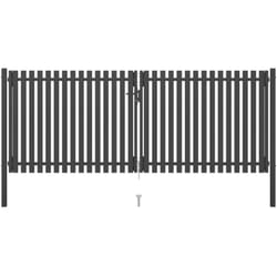 Vidaxl - Portail de clôture de jardin Acier 4x1,7 m Anthracite