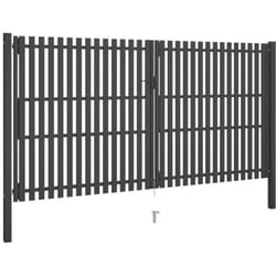 Vidaxl - Portail de clôture de jardin Acier 4x2,5 m Anthracite
