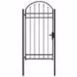 vidaXL Portail de jardin avec dessus arqué Acier 100x250 cm Noir - TU