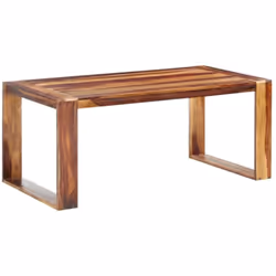 Notre table de salle à manger en bois, fabriquée en bois massif avec une finition en noyer clair, apporte une touche de charm ...