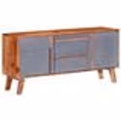 vidaXL Buffet gris 120x30x55 cm bois massif - TU