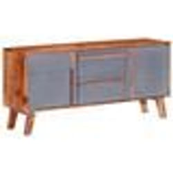 vidaXL Buffet gris 120x30x55 cm bois massif - TU