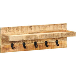 Vidaxl - Porte-manteau mural 60x15x20 cm Bois de manguier brut solide