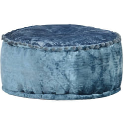 Vidaxl - Pouf Rond Velours 40x20 cm Bleu