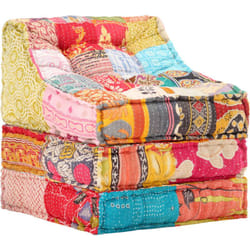 Pouf modulaire Patchwork Tissu Vidaxl