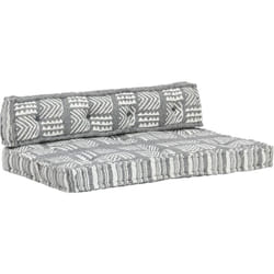 Vidaxl - Coussin de canapé palette Gris Tissu Patchwork