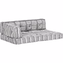 vidaXL Coussin de canapé palette Gris Tissu Patchwork