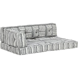vidaXL Coussin de canapé palette Gris Tissu Patchwork