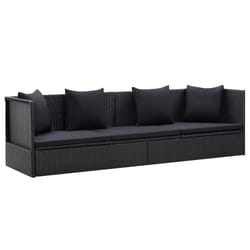 VidaXL 46087 chaise d'extérieur Terrace Siège rembourré Polyester, Polyuréthane, Acier Noir