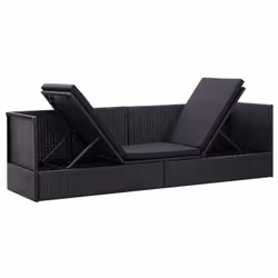 VidaXL 46087 chaise d'extérieur Terrace Siège rembourré Polyester, Polyuréthane, Acier Noir
