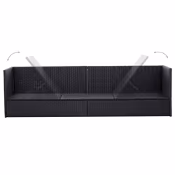 VidaXL 46087 chaise d'extérieur Terrace Siège rembourré Polyester, Polyuréthane, Acier Noir - Vue supplémentaire 4