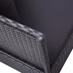 VidaXL 46087 chaise d'extérieur Terrace Siège rembourré Polyester, Polyuréthane, Acier Noir - Vue supplémentaire 6