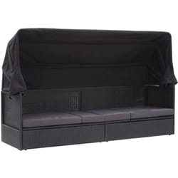 VidaXL 46092 chaise d'extérieur Terrace Siège rembourré Tissu, Polyuréthane, Acier Noir