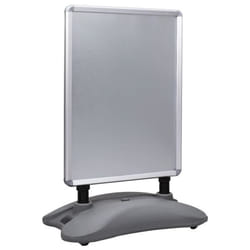 vidaXL Support d'affiche A1 à base d'eau Gris Alliage d'aluminium