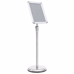 vidaXL Support d'affiche A4 sur pied Argenté Alliage d'aluminium