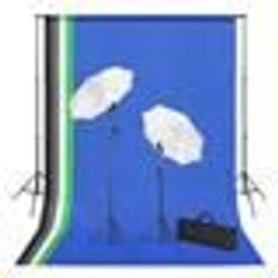 vidaXL Kit de studio photo avec toiles de fond, lampes et parapluies - TU