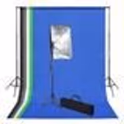 vidaXL Kit de studio photo avec toile de fond et boîte à lumière - TU