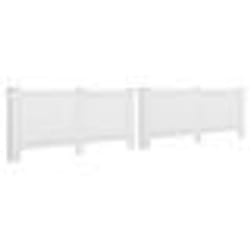 vidaXL Cache-radiateurs 2 pcs Blanc 172x19x81,5 cm MDF