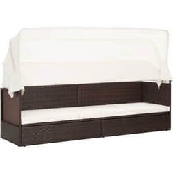 VidaXL 49394 chaise d'extérieur Terrace Siège rembourré Polyuréthane, Acier Marron, Crème, Blanc