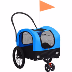Cette remorque de vélo 2 en 1 pour animaux de compagnie fonctionnelle peut être facilement convertie en poussette de jogging  ...