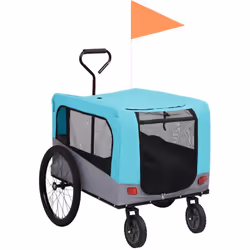 Cette remorque de vélo 2 en 1 pour animaux de compagnie fonctionnelle peut être facilement convertie en poussette de jogging  ...