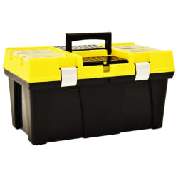 vidaXL Boîte à outils Plastique 595x337x316 mm Jaune - TU