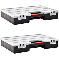 Boîtes d'assortiment 2 pcs 460x325x80 mm plastique Vidaxl