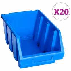 Organisez votre garage, salle de bricolage et atelier grâce à ces bacs de rangement empilables. Ils offrent de nombreuses pos ...