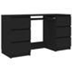 vidaXL Bureau Noir 140x50x77 cm Aggloméré