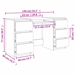 VidaXL 800813 bureau - Vue supplémentaire 8