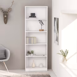 VidaXL 800882, Blanc, 5 étagères, Bois, Bois, 600 mm, 240 mm