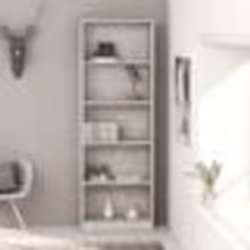 vidaXL Bibliothèque à 5 niveaux Gris béton 60x24x175cm Bois ingénierie - TU